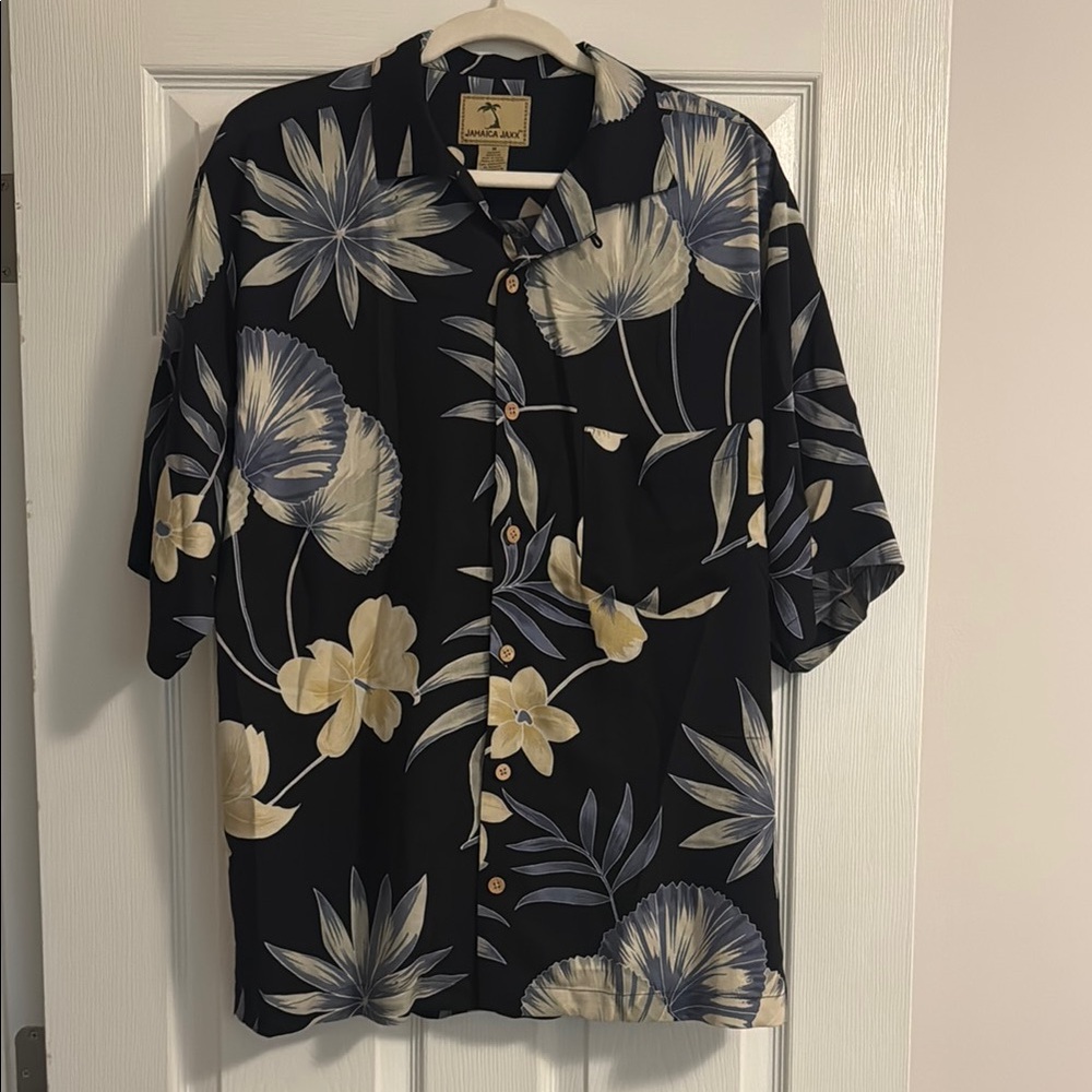 Men’s 100% Silk Jamaica Jaxx Hawaiian Shirt
